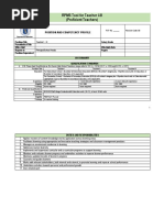 RPMS Tool For Teacher I-III (Proficient Teachers) : Position and Competency Profile