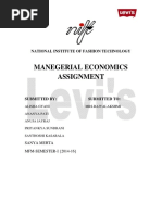 Manegerial Economics Assignment: National Institute of Fashion Technology