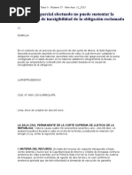 El Pago Parcial Efectuado No Puede Sustentar La Contradicción de Inexigibilidad de La Obligación Reclamada