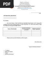 Form 137 Request Letter