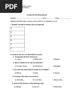 Evaluación Días y Meses Del Año.