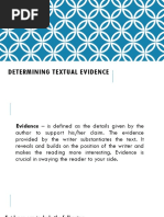 Lesson 11 Determining Textual Evidence