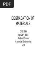 Degradation of Materials Nov 07