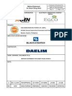 Method Statement For Sheet Piling Work: Contractor's Document No. SBPL-S-TG0-COS-0000 Rev. A Page 1 of 9