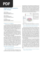 Hands On Text Analytics With Orange - Digital Humanities 2017