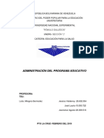 Administración Del Programa Educativo