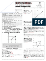 Apostila de Geometria Analítica I (11 Páginas, 88 Questões, Com Gabarito) PDF