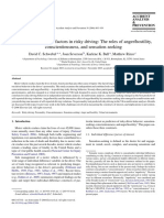 Individual Difference Factors in Risky Driving: The Roles of Anger/hostility, Conscientiousness, and Sensation-Seeking