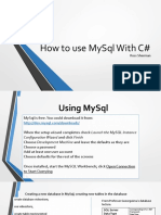 How To Use MySql With C