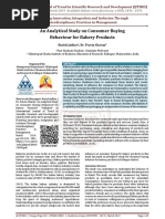 An Analytical Study On Consumer Buying Behaviourf For Bakery Products