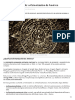 Características de La Colonización de America PDF