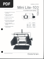 Colortran Mini Lite-10 Spec Sheet 1993