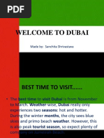 Welcome To Dubai: Made By: Sanchita Shrivastava