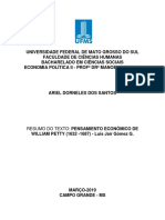 1 - Resumo - Pensamiento Económico de William Petty (1632 - 1687) - Luis Jair Gómez G.