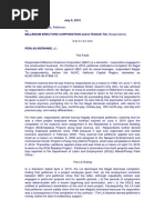 G.R. No. 209822 July 8, 2015 Dionisio Dacles, Millenium Erectors Corporation And/Or Ragas Tiu, Respondents