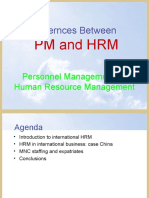 Differnces Between: PM and HRM