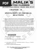 Spontaneity of Chemical Reactions