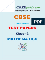 12 Mathematics Test Papers PDF