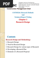 Research Design: Construction Management Chair