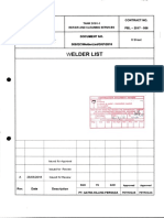 Welding List