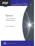 Spaces - An Introduction To Real Analysis - Tom L. Lindstrom PDF