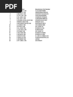 Index Quantity Part Number Manufacturer Part Number