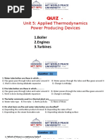 Quiz 10 Boiler, Engines and Turbines