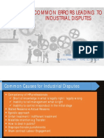 Common Errors Leading To Industrial Disputes: F. Israel Inbaraj, GM - HR, Tcs LTD Regional President - NHRD South India