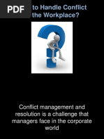 Conflict Management at Workplace 