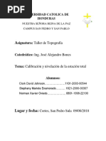 Informe 1 Taller de Topografia