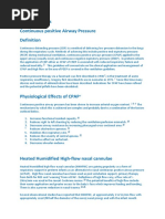 RPA Guidelines Continuous Positive Airway Pressure