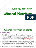 Plant Physiology Talk Four: Mineral Nutrition