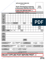 Application & Challan Form