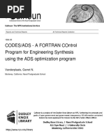 Codes/Ads - A Fortran Control Program For Engineering Synthesis Using The ADS Optimization Program