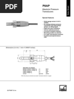 Absolute Pressure Transducers: Special Features