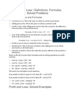 Profit and Loss - Definitions, Formulas, Solved Problems