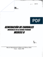 PDF Generacion de Caudales Mensuales en La Sierra Peruana Meriss II Ok