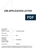 Job Application Letter