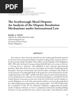 The Scarborough Shoal Dispute, An Analysis of The Dispute Resolution Mechanisms Under International Law