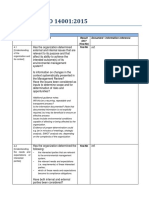 Checklist - ISO 14001 - 2015