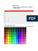 RGB Color Codes Chart