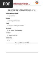 Informe de Laboratorio de Tecnologia de Materiales