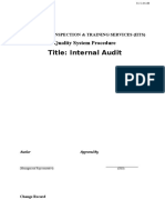 014 IITS Internal Audit