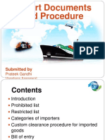 Import Documents and Procedure: Submitted by