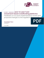 CP18 - 20 - Loan-Based ( Peer-To-peer') and Investment-Based Crowdfunding Platforms - Feedback On Our Post-Implementation Review and Proposed Changes To The Regulatory Framework