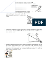 Actividad Sobre Ángulos de Elevación