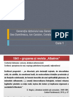 Curs 1: Generația Războiului Sau Generația Pierdută Geo Dumitrescu, Ion Caraion, Constant Tonegaru 1941-1947