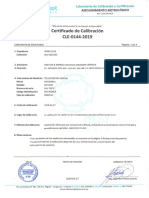 Certificado de Calibracion