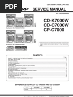 CD-K7000W CD-C7000W CP-C7000: Service Manual