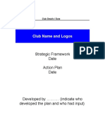 Club Name and Logos: Strategic Framework Date Action Plan Date